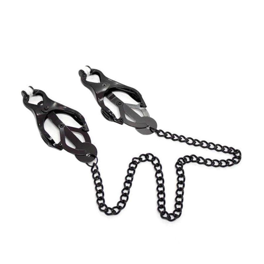 BDSM The New Black Butterfly Nipple Clamps With Chain, gallery view 4