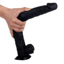 Lade das Bild in den Galerie-Viewer, Schlanker 15 Zoll Dildo mit Saugnapf aus Silikon für BDSM
