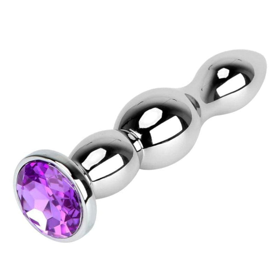 Stainless Tower Jeweled Butt Plug BDSM, gallery view 7