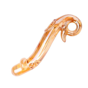 Golden Dragon Glass Dildo BDSM