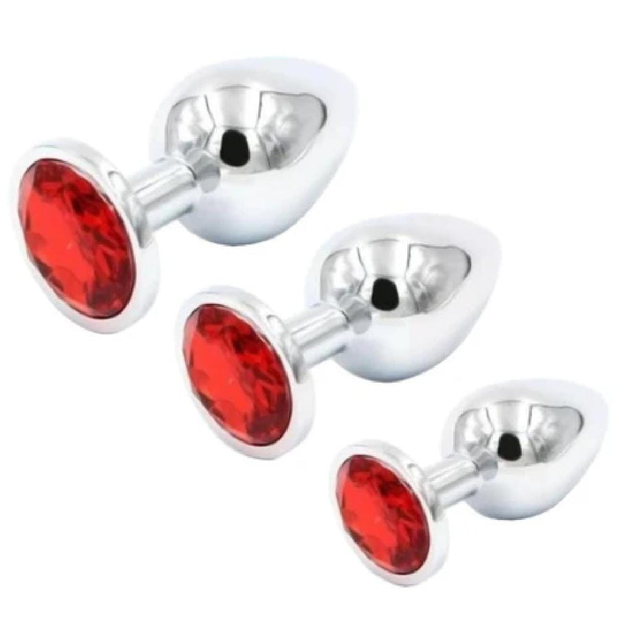 Stainless Steel Butt Plug 3pcs Set BDSM, gallery view 4