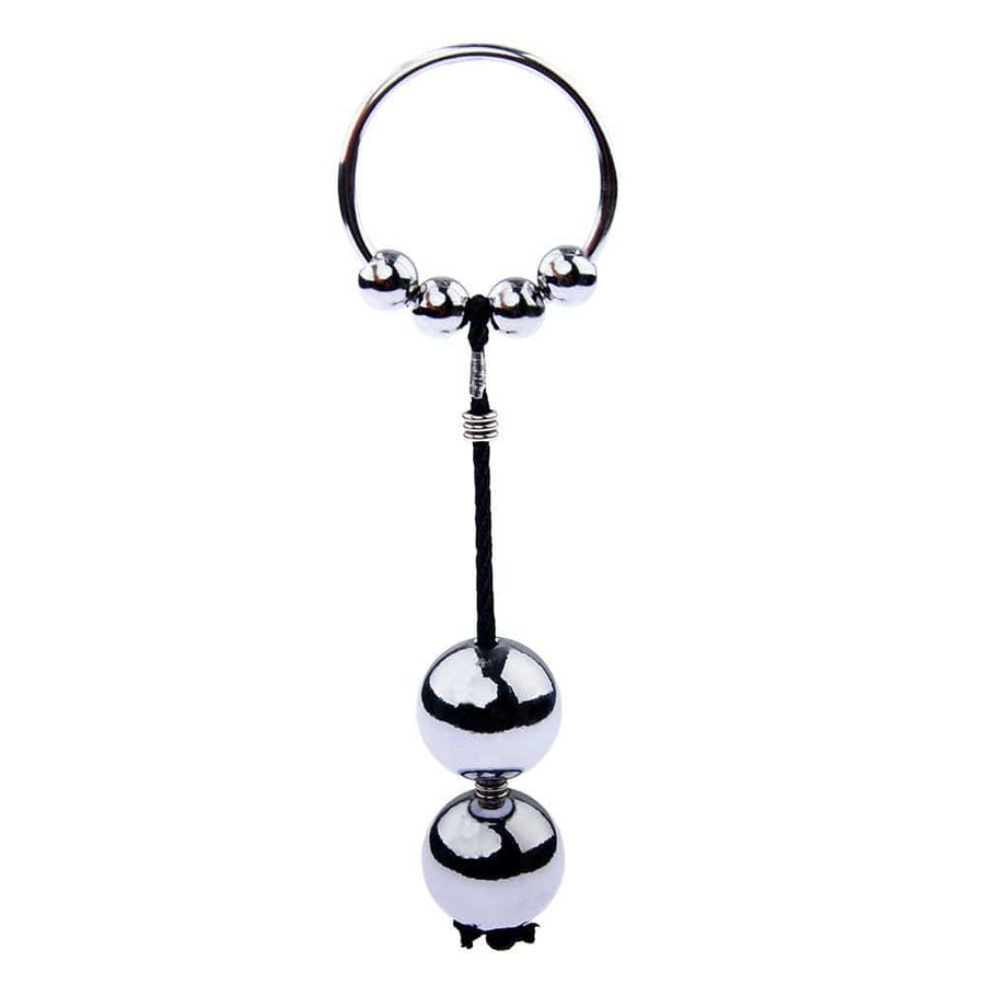 Beaded Weighted Cock Ring With Steel Balls product view