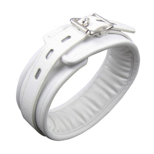 White Creamy Sub Collar With Leash