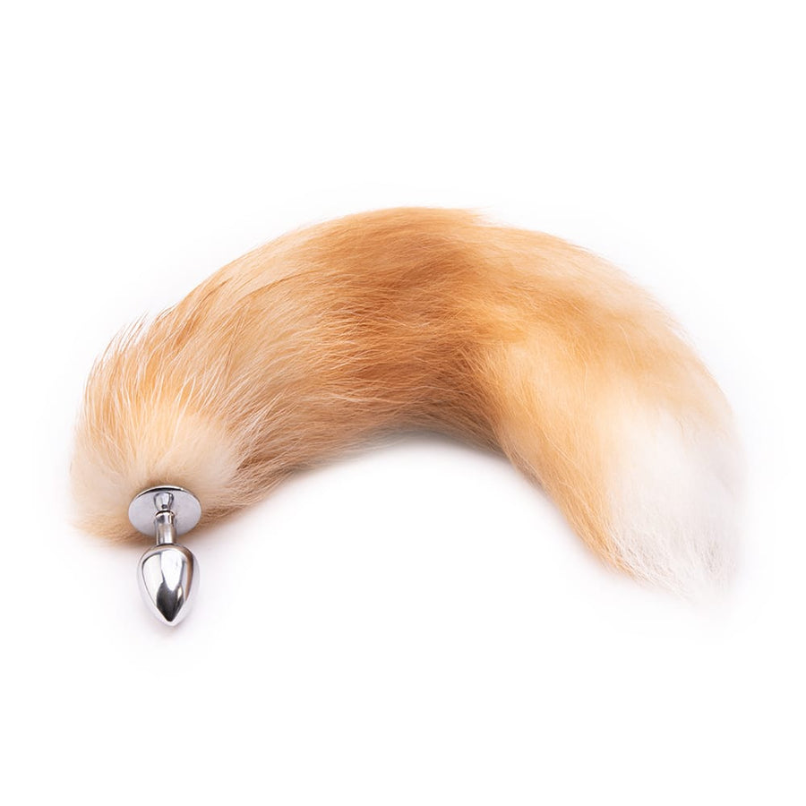16" - 17" Fox Tail Metal Butt Plug, gallery view 3