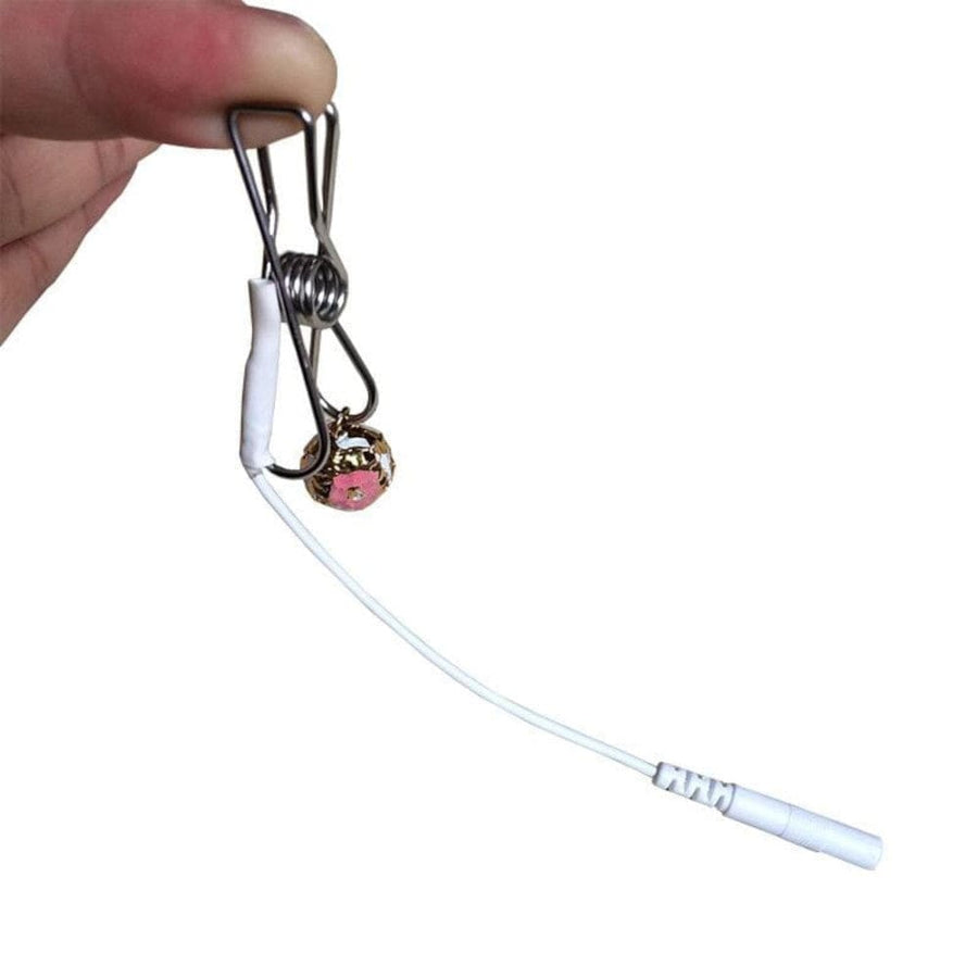 BDSM Shock Play Electric Nipple Clamps, gallery view 4