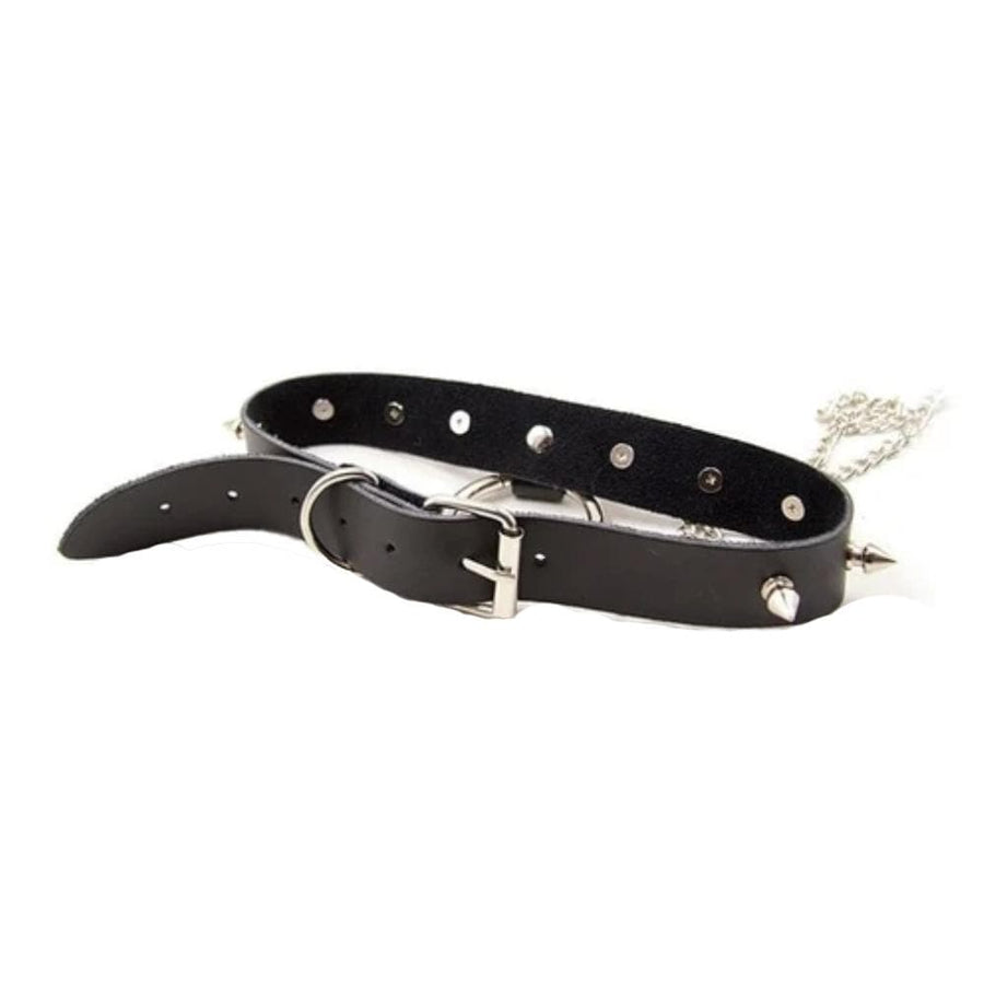 Studded O Ring Choker With Nipple Covers, gallery view 4