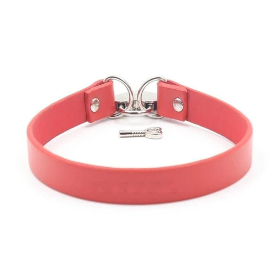BDSM Flirting Heart Locking Collar, gallery view 4