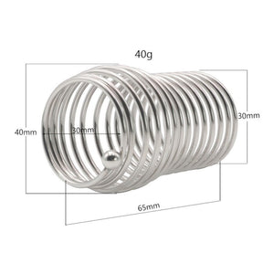 Anneau de gland en acier inoxydable à double boule BDSM