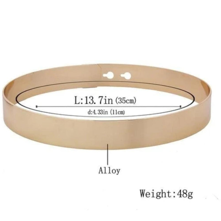 Mirror Finish Gold Metal Collar, gallery view 4