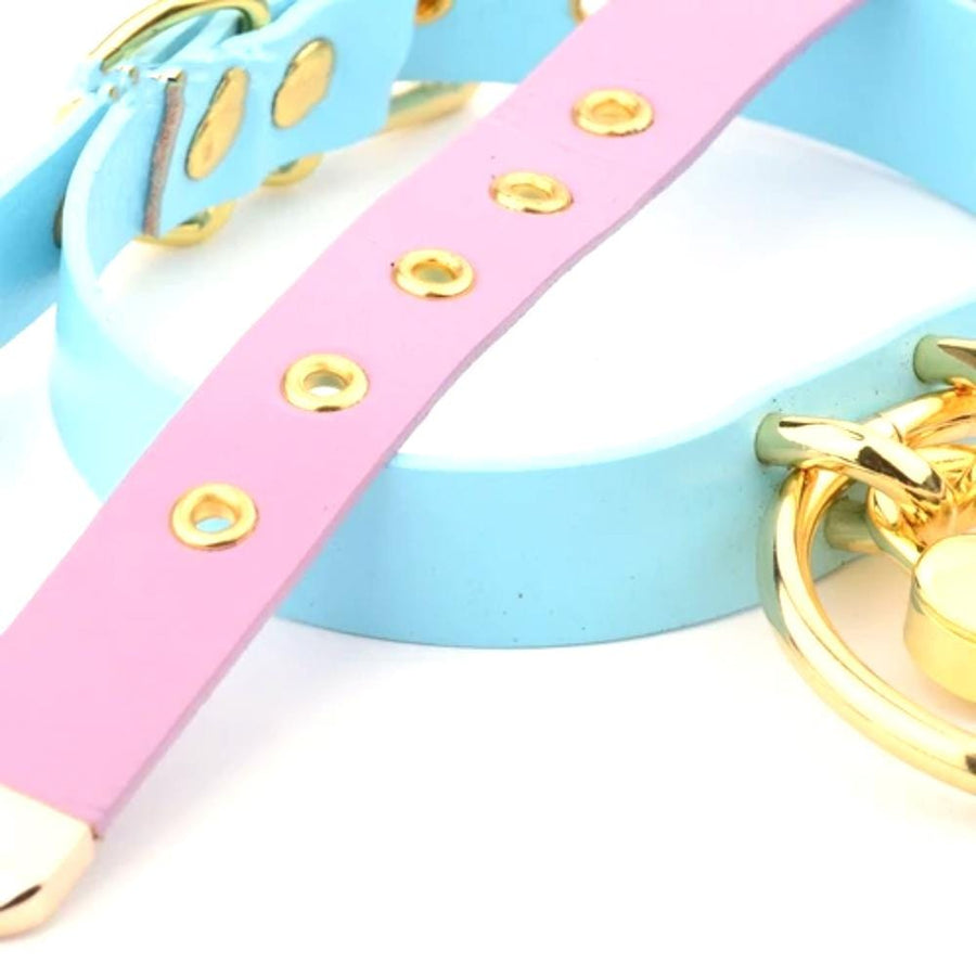 Golden Kawaii Heart Locking Collar, gallery view 4