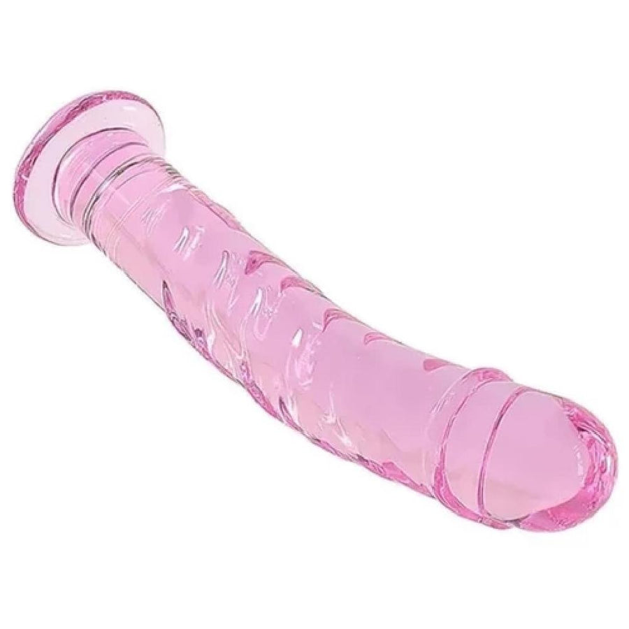Glassy Bestie Crystal Pink Dildo BDSM, gallery view 4