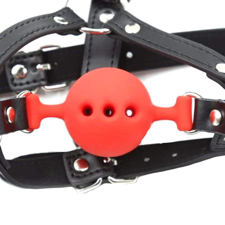 Punishment Fetish Wiffle Ball Gag BDSM, gallery view 3