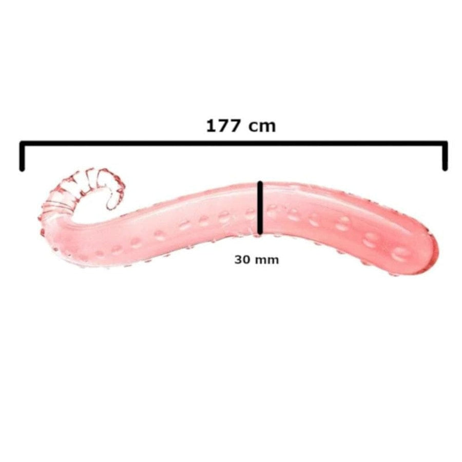 Pink Glass Octopus Tentacle Dildo BDSM, gallery view 6