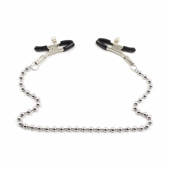 BDSM Small Steel Ball Nipple Clamps With Chain product view