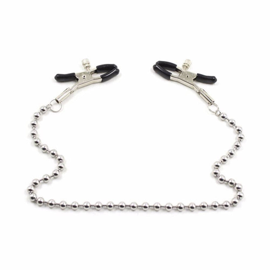 BDSM Small Steel Ball Nipple Clamps With Chain product view