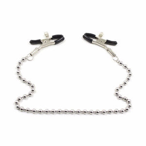 BDSM Small Steel Ball Nipple Clamps With Chain