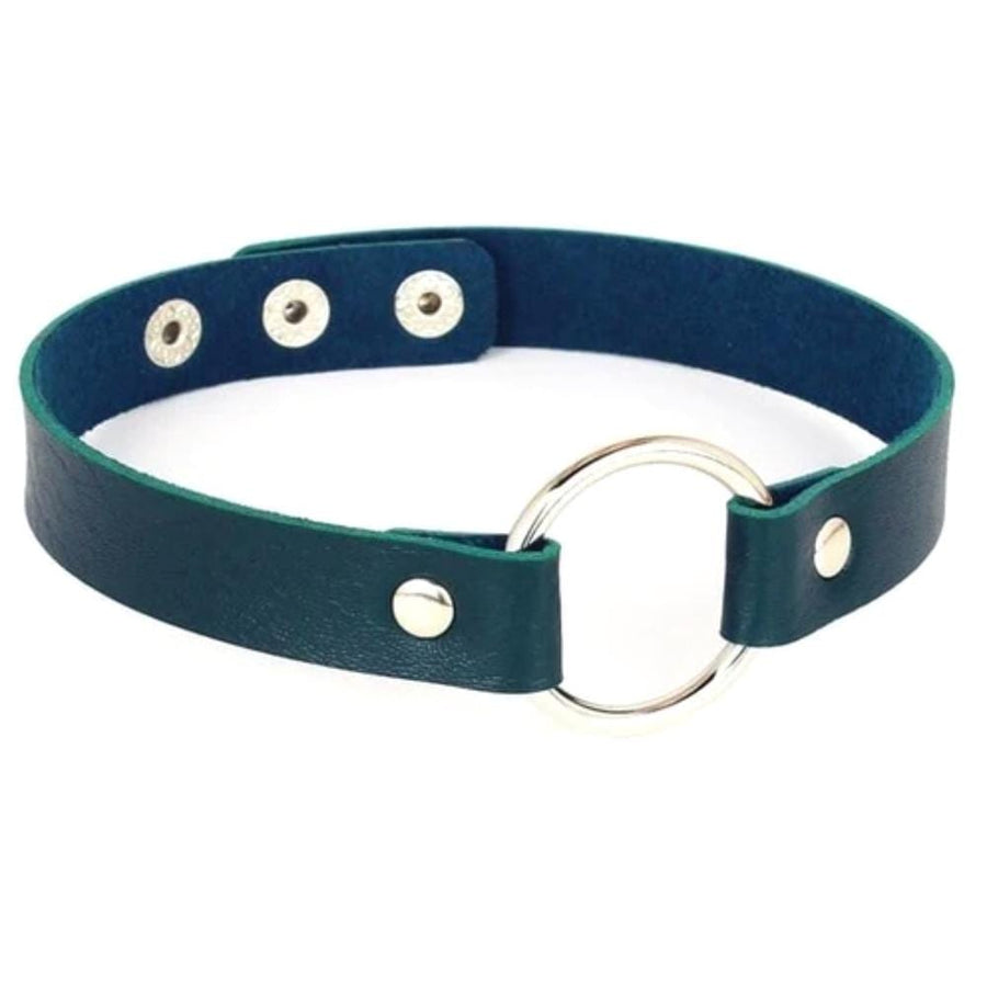 BDSM Colorful Synthetic Leather Choker, gallery view 5