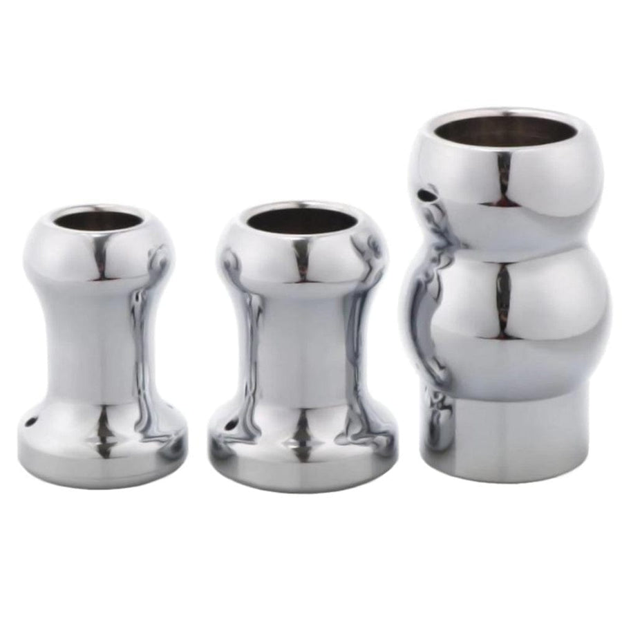 Aluminum Alloy Hollow Butt Plug 2.36 to 3.15 Inches Long bdsm product view