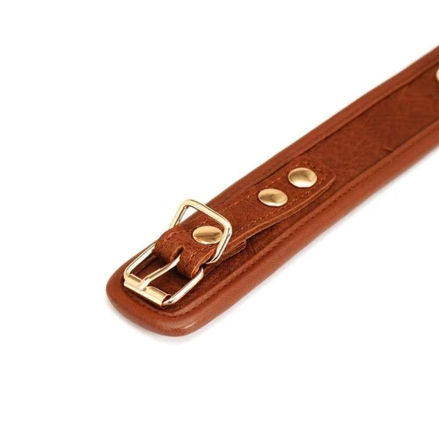 Premium Brown Designer S&M Collar, gallery view 6