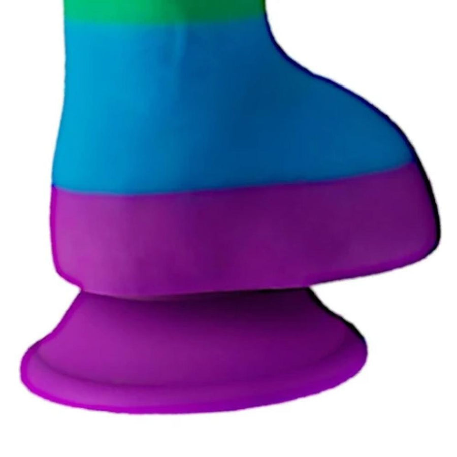 Realistic 7 Inch Rainbow Dildo With Suction Cup, gallery view 4