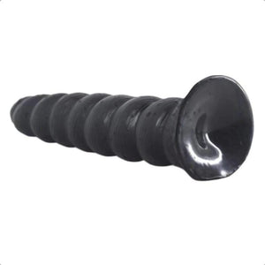 Erotischer Spiral-Großer schwarzer Dildo mit Saugnapf BDSM