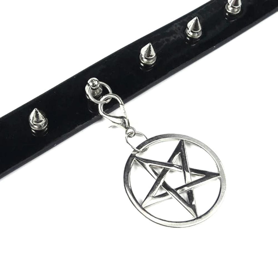 Black Gothic Talisman Pendant Collar, gallery view 4