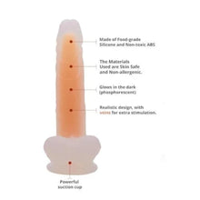 Load image into Gallery viewer, Luminous Jelly 7 Inch Glow in the Dark Dildos BDSM
