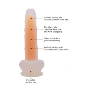 Luminous Jelly 7 Inch Glow in the Dark Dildos BDSM