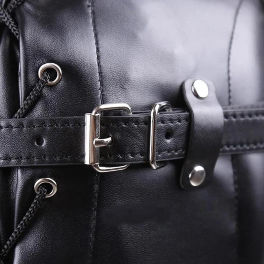Leather Sensory Deprivation Mask BDSM, gallery view 6
