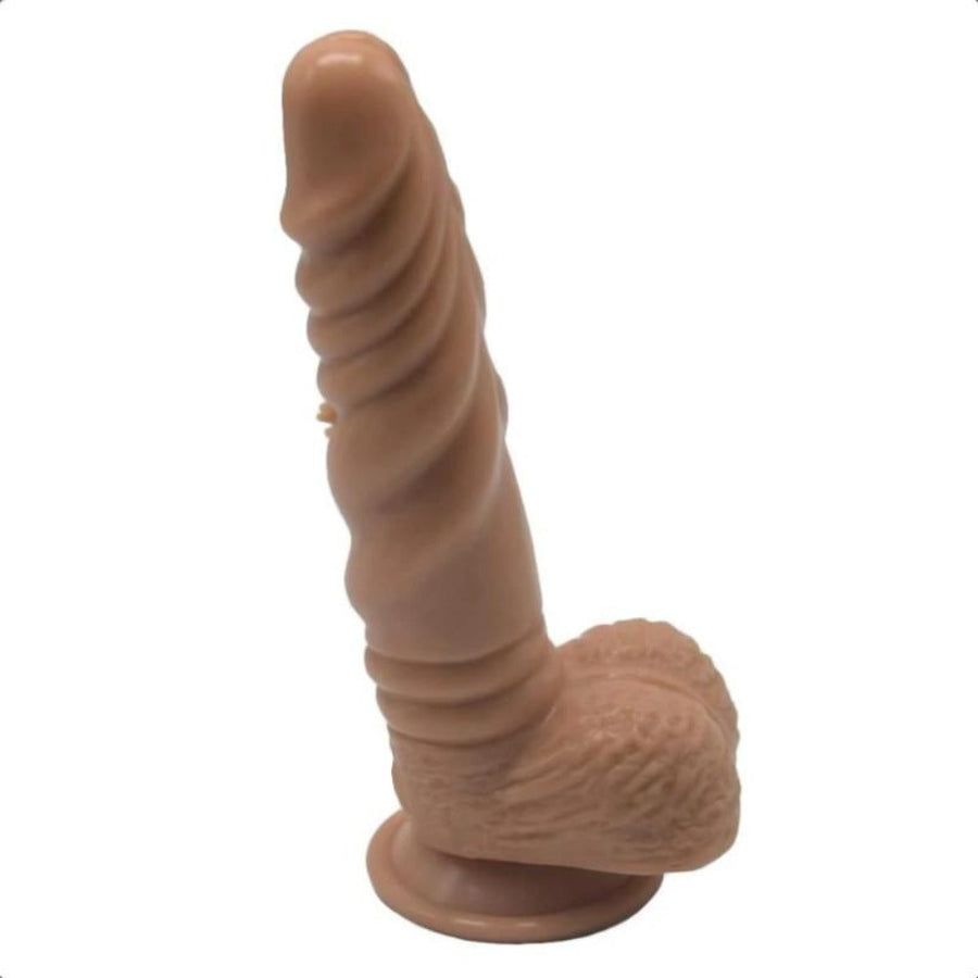 8 Inch Winding Ribbed Stimulator Knot Dildo, gallery view 2