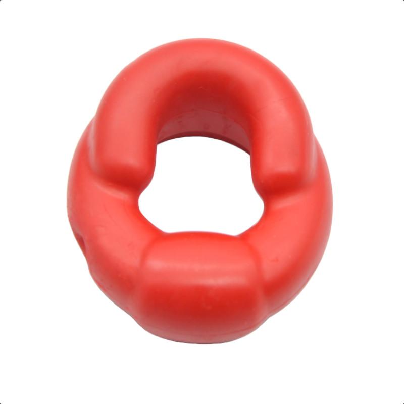 Red Silicone Cock and Ball Ring BDSM, gallery view 3