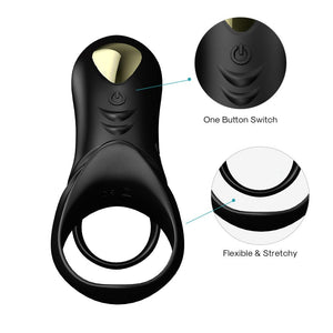 Dual Motor Stimulation Vibrating Dick Ring BDSM