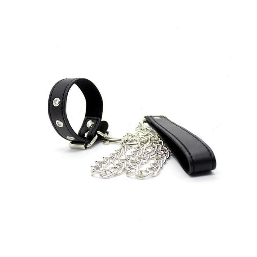 Bondage Games Leather Dick Ring Leash BDSM product view