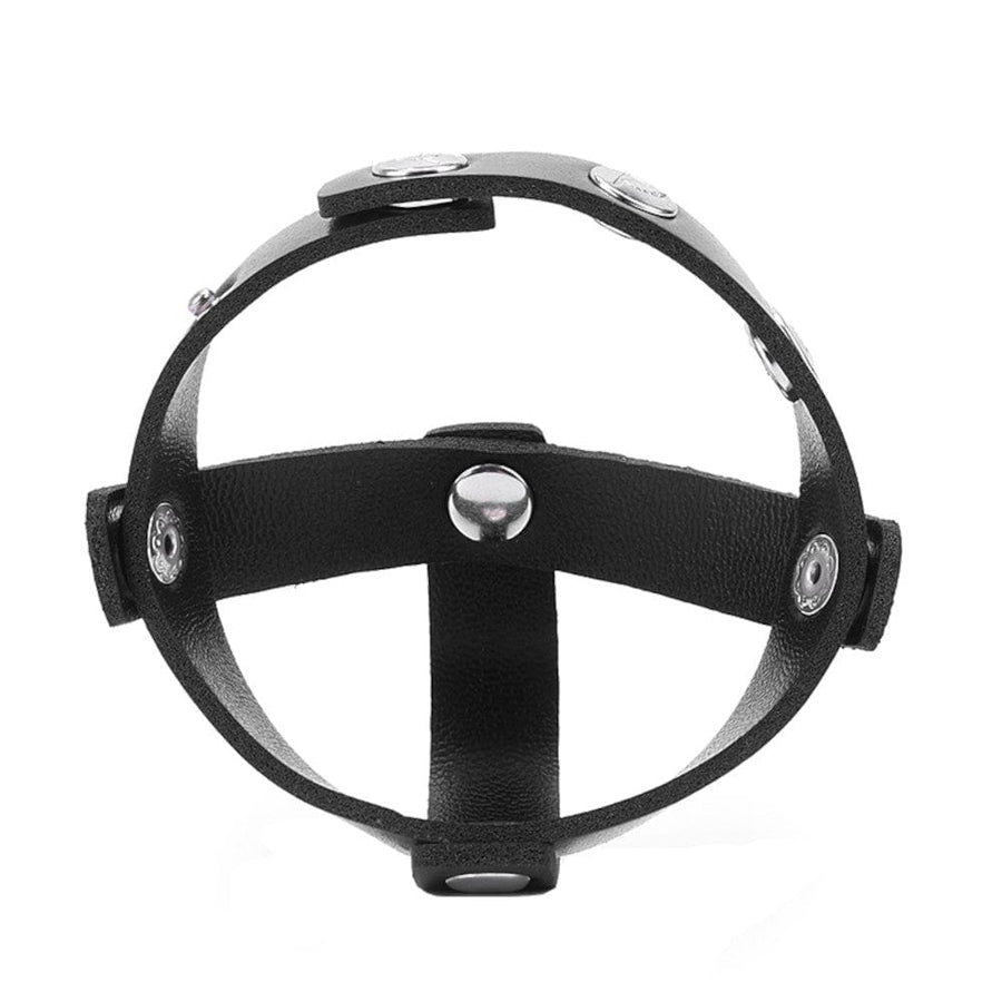 BDSM Ultimate Leather Ball Bondage Device, gallery view 3