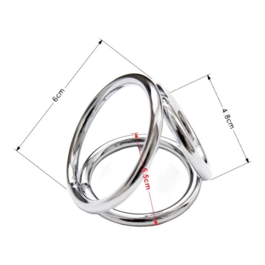 Stainless Metal Cock and Ball Ring With Nipple Clamps BDSM, gallery view 4
