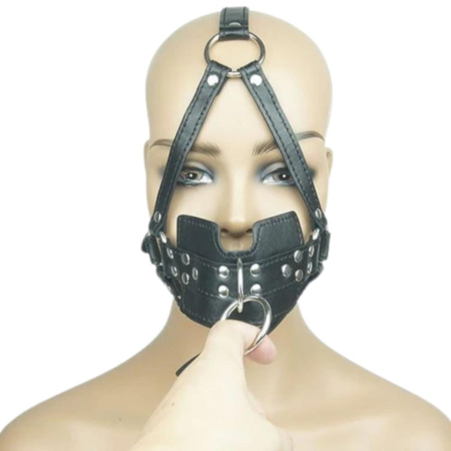 Shameful Leather Slave Muzzle BDSM product view