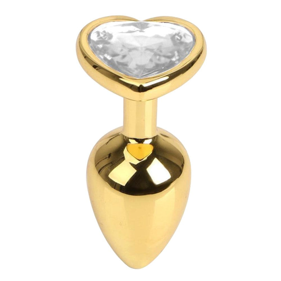 Heart-Shaped Stainless Steel Gold Butt Plug, gallery view 4