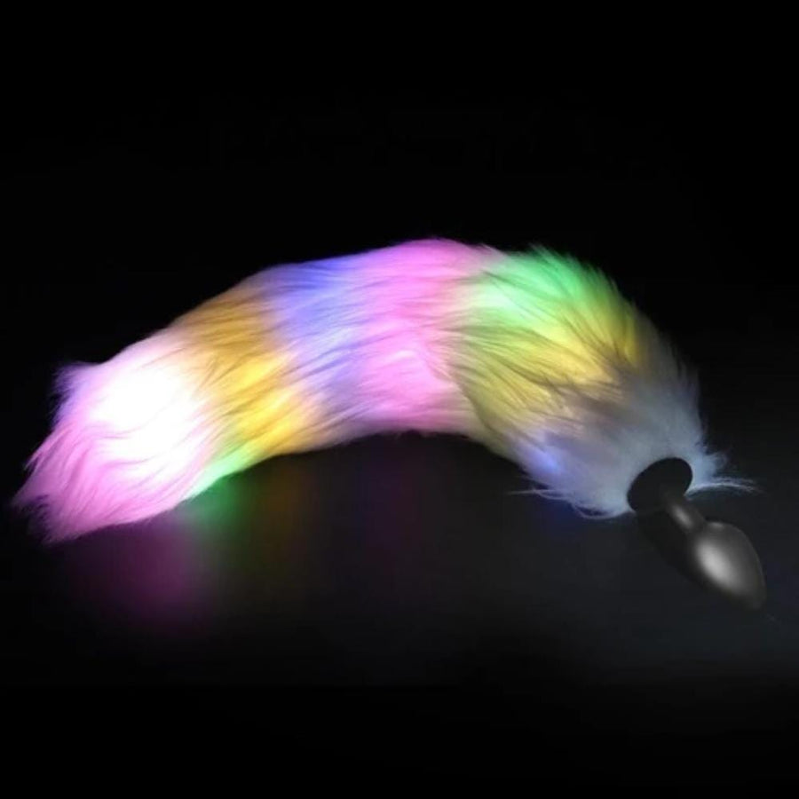 Flexible Silicone LED Fox Tail Plug BDSM, gallery view 5
