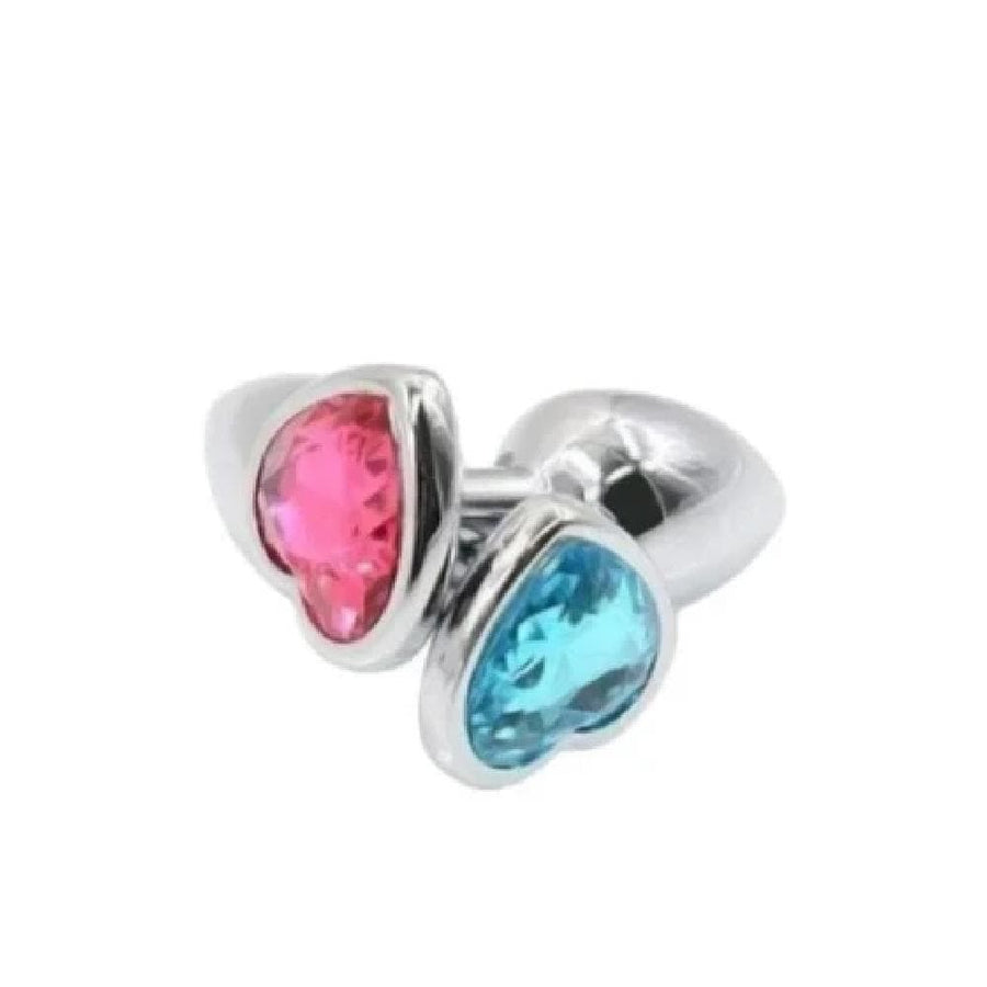 Heart-Shaped Crystal Jeweled Plug Set, gallery view 5