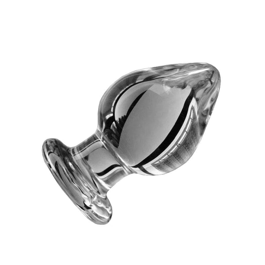 3 Sizes Large Transparent Glass Butt Plug, gallery view 7