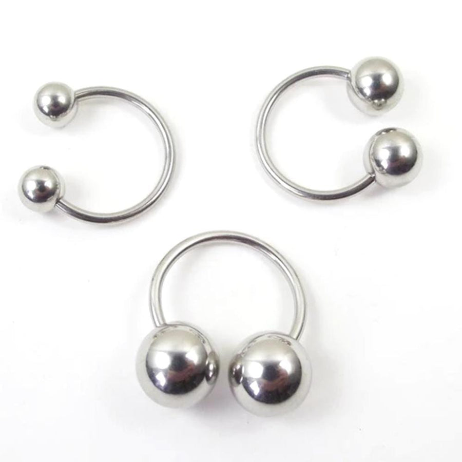 Curvy 14G Prince Albert Piercing Jewelry BDSM product view