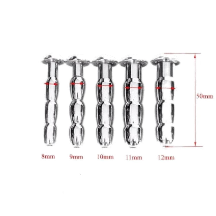 Ribbed Stainless Urethral Dilator Penis Plug BDSM, gallery view 5