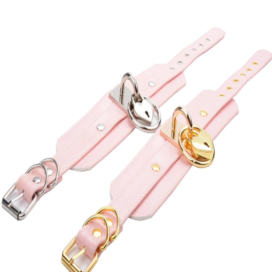 Oversized Girly Pink Leather Collar, gallery view 2