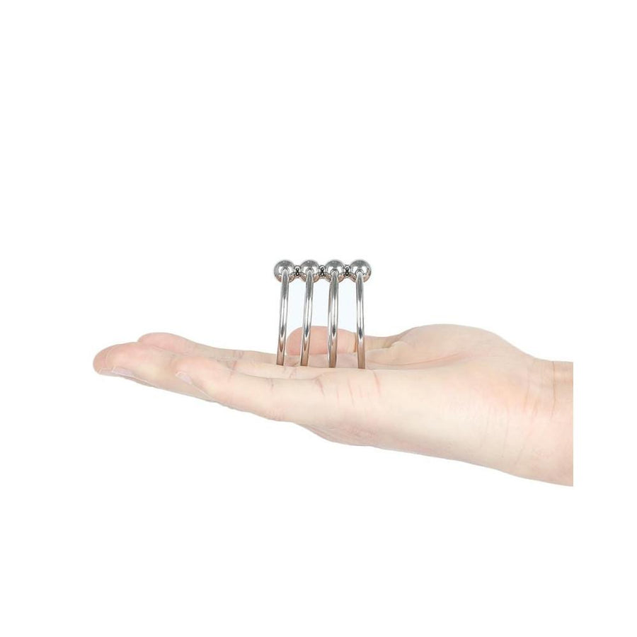 BDSM Stainless Beaded Multiple Cock Rings, gallery view 4
