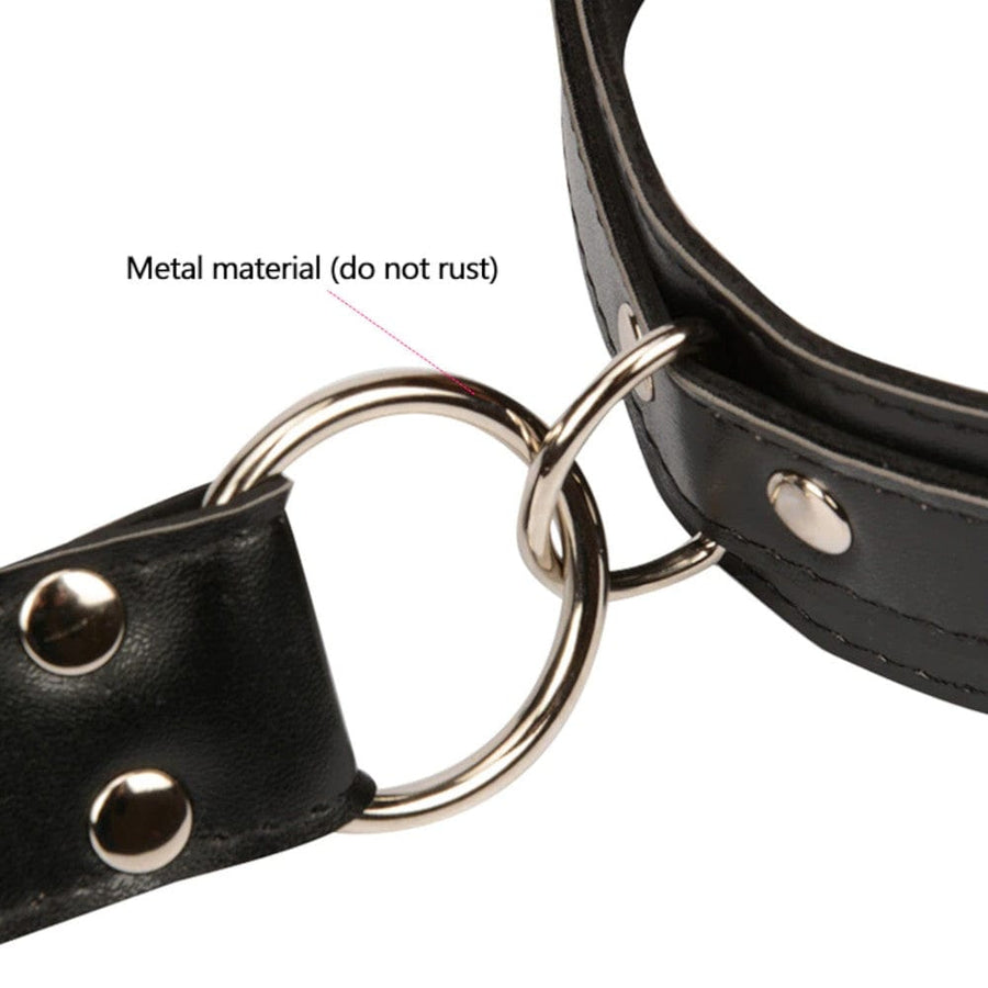 Total Domination Leather Sex Cuffs BDSM, gallery view 6