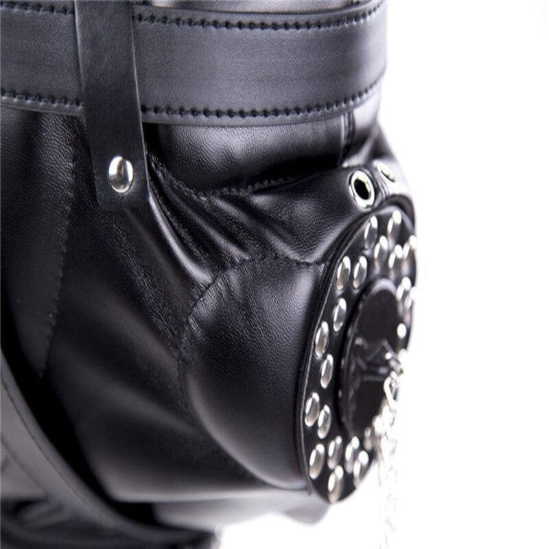Black Leather Gimp Mask BDSM, gallery view 5