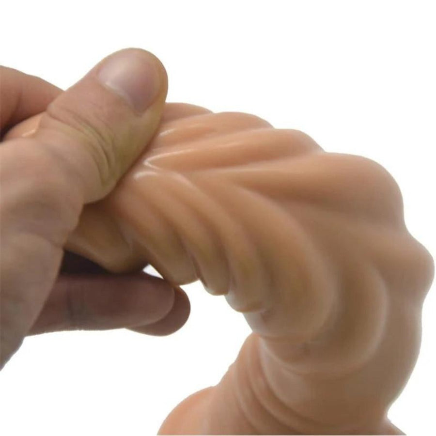 8 Inch Winding Ribbed Stimulator Knot Dildo, gallery view 4