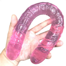 Load image into Gallery viewer, Translucent Silicone Double Dildo BDSM
