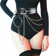Lade das Bild in den Galerie-Viewer, Leder und Ketten BDSM Gürtel BDSM
