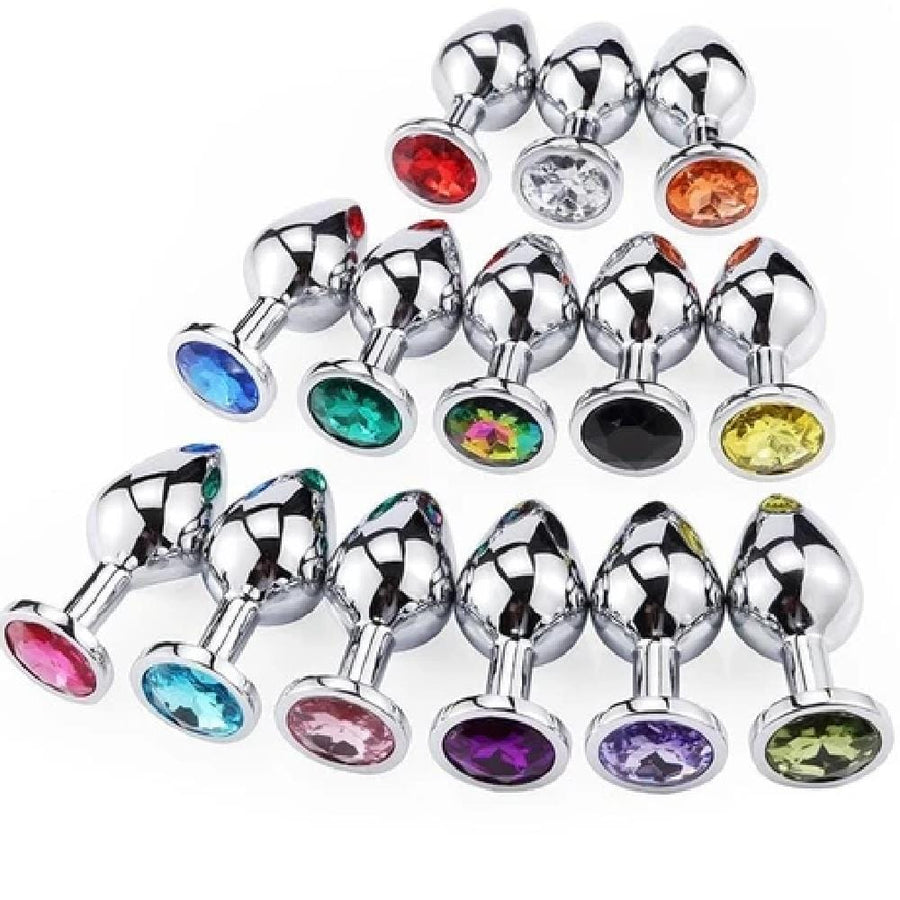 BDSM Smooth Aluminum Alloy Butt Plug 2.76 to 3.74 Inches Long product view
